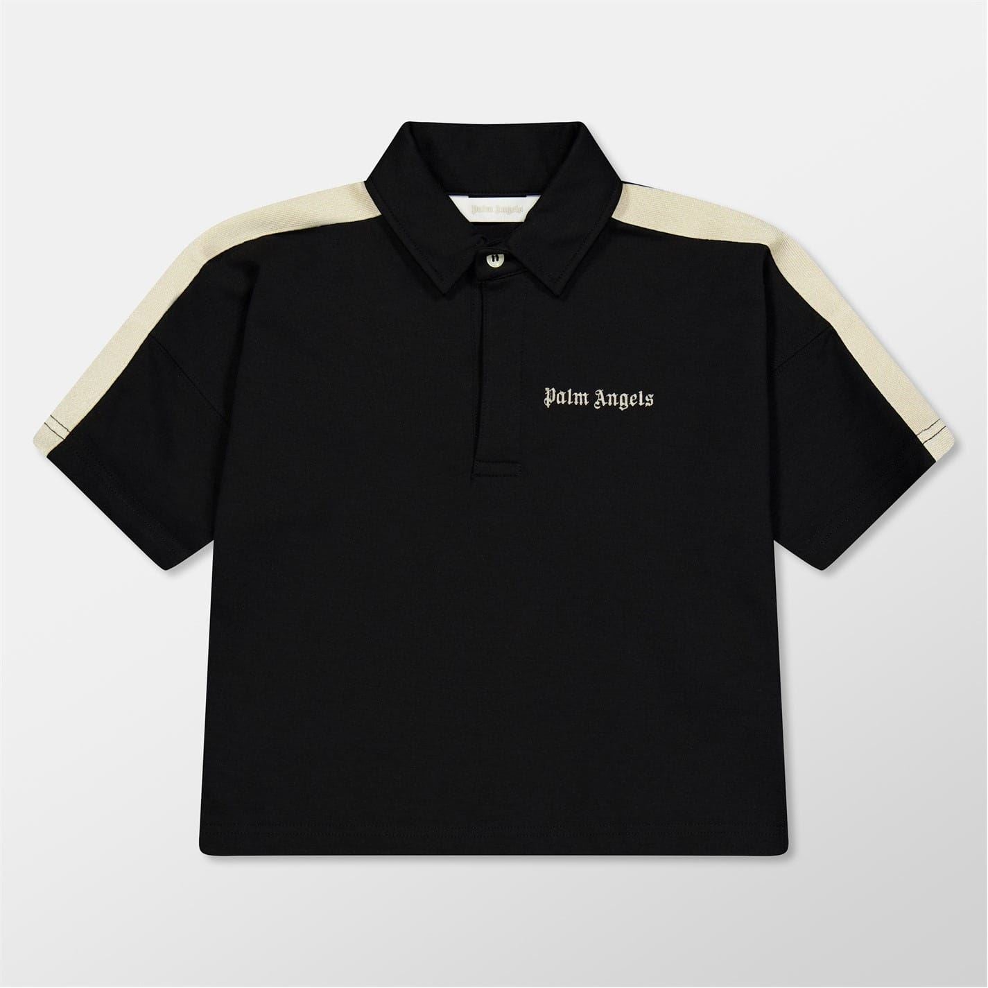 Palm Angels Short Sleeve Logo Print Polo Shirt