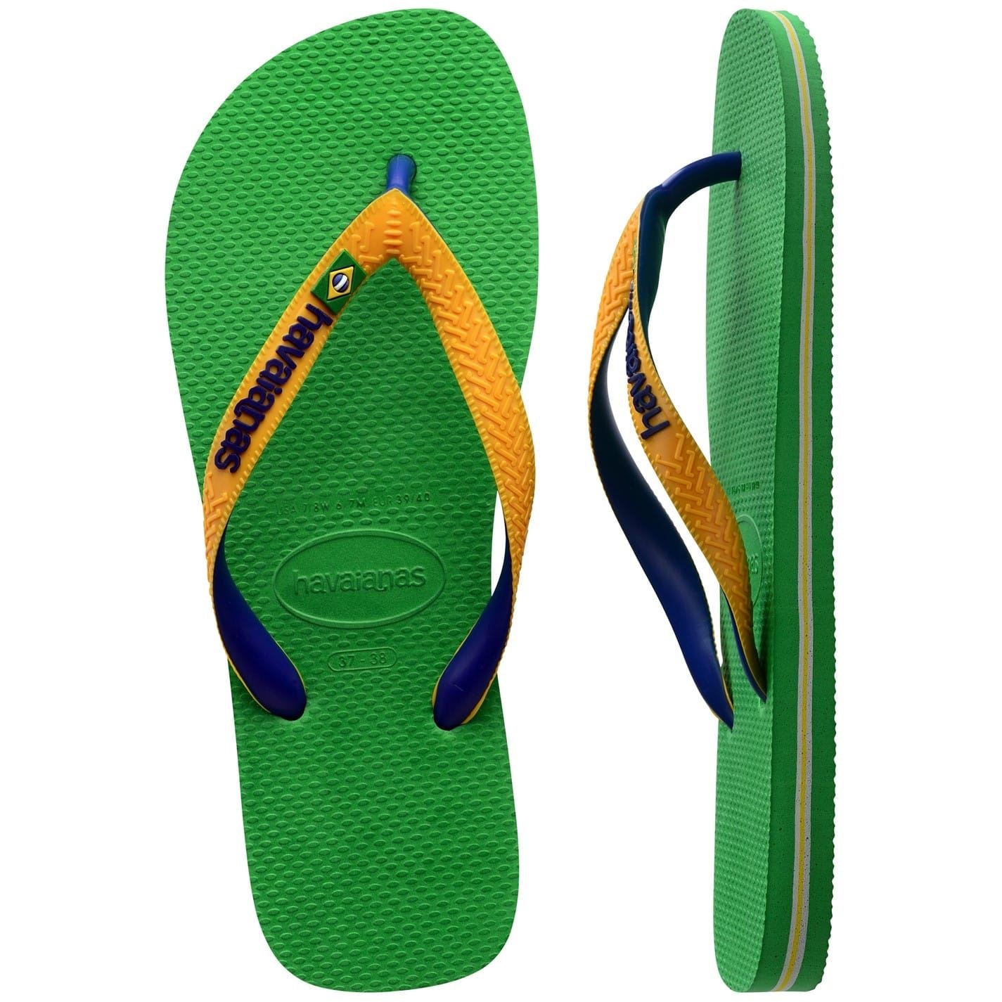 Havaianas Womens Hav. Brasil Mix Leaf Green Marine B Flip Flops