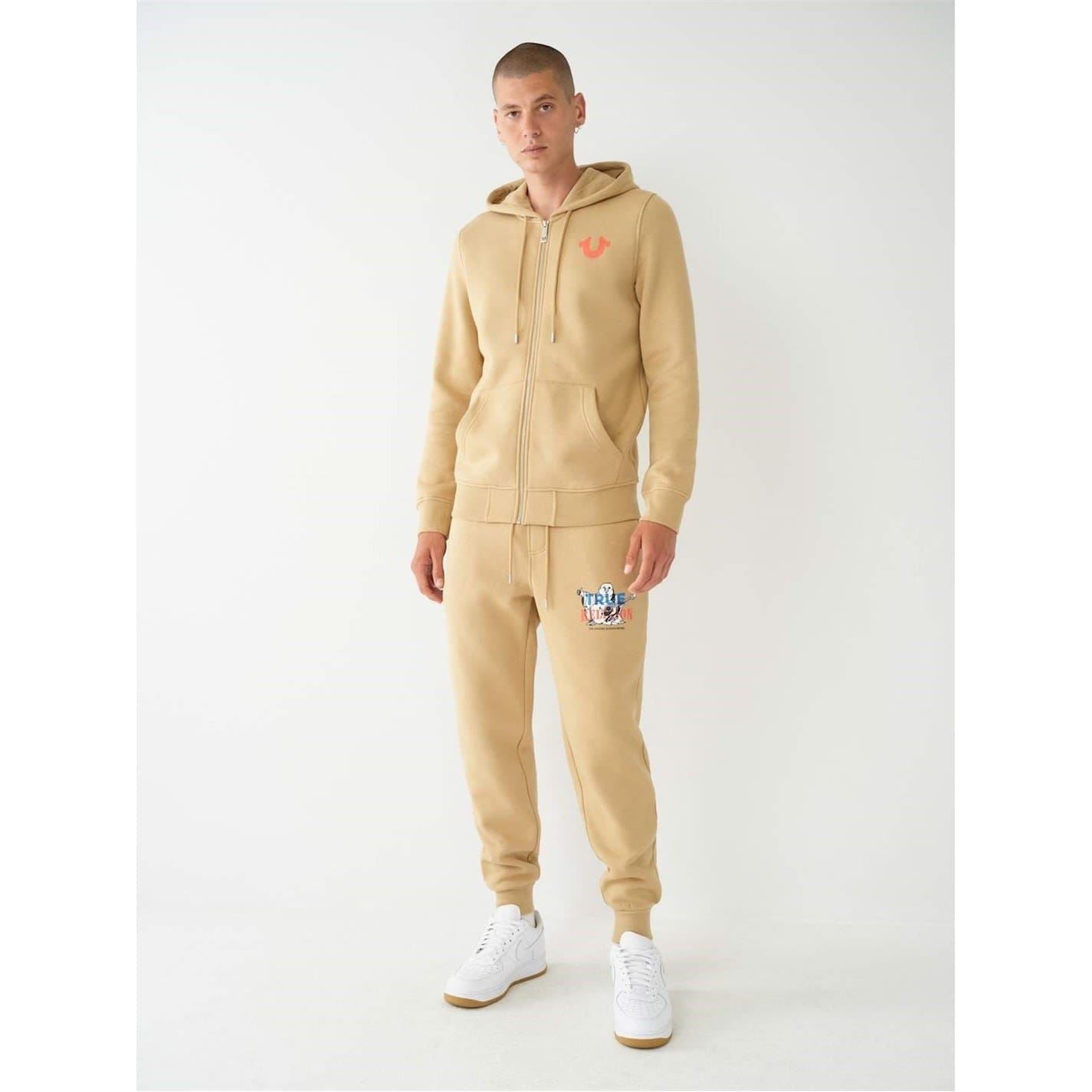 True Religion Buddha Print Hooded Regular Fit Sweatshirt