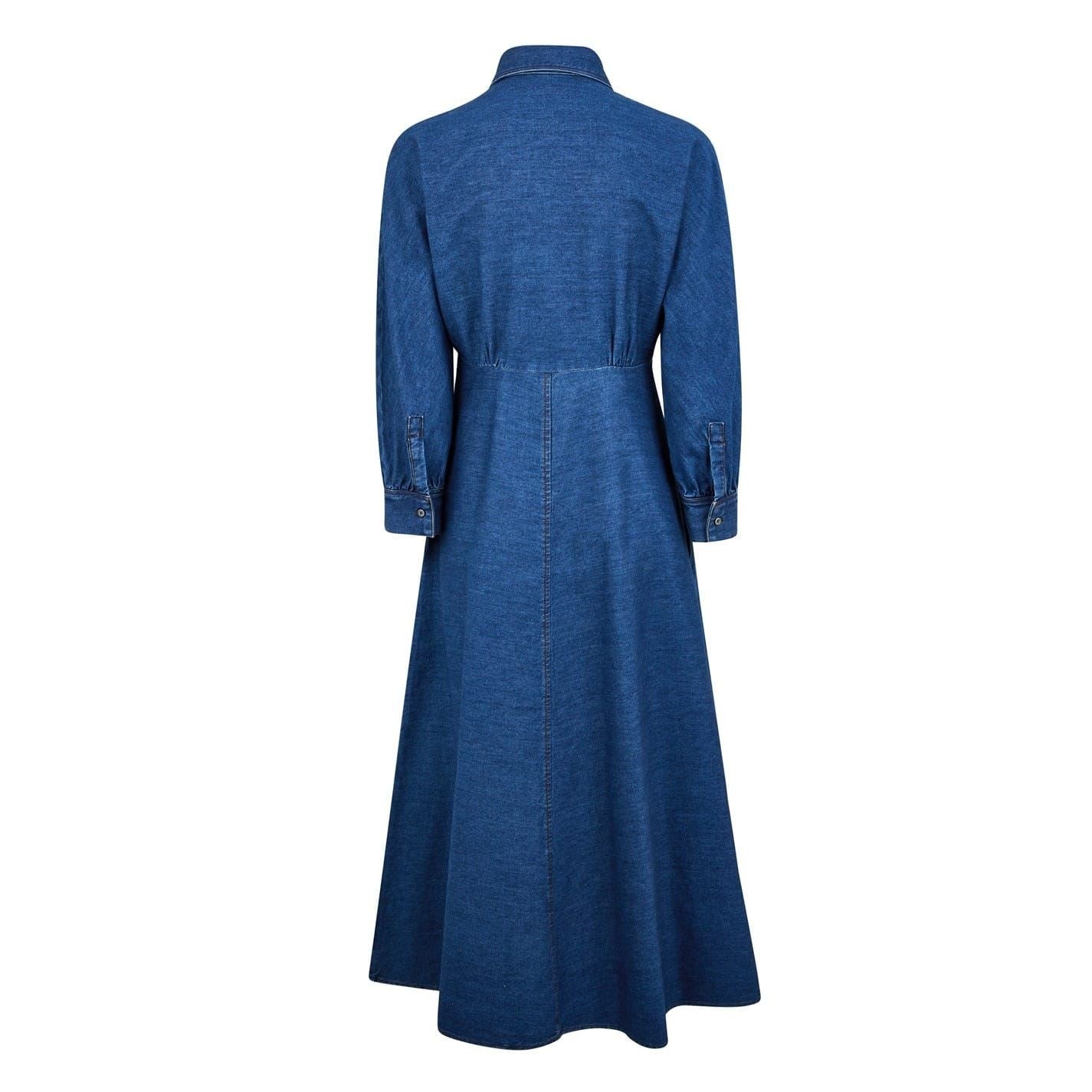 Max Mara Weekend Denim Collared Neck Midi Shirtdress