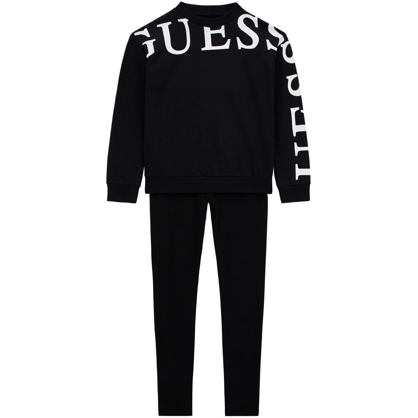 Guess Crew Neck Lettering Sweatshirt Legging Suit