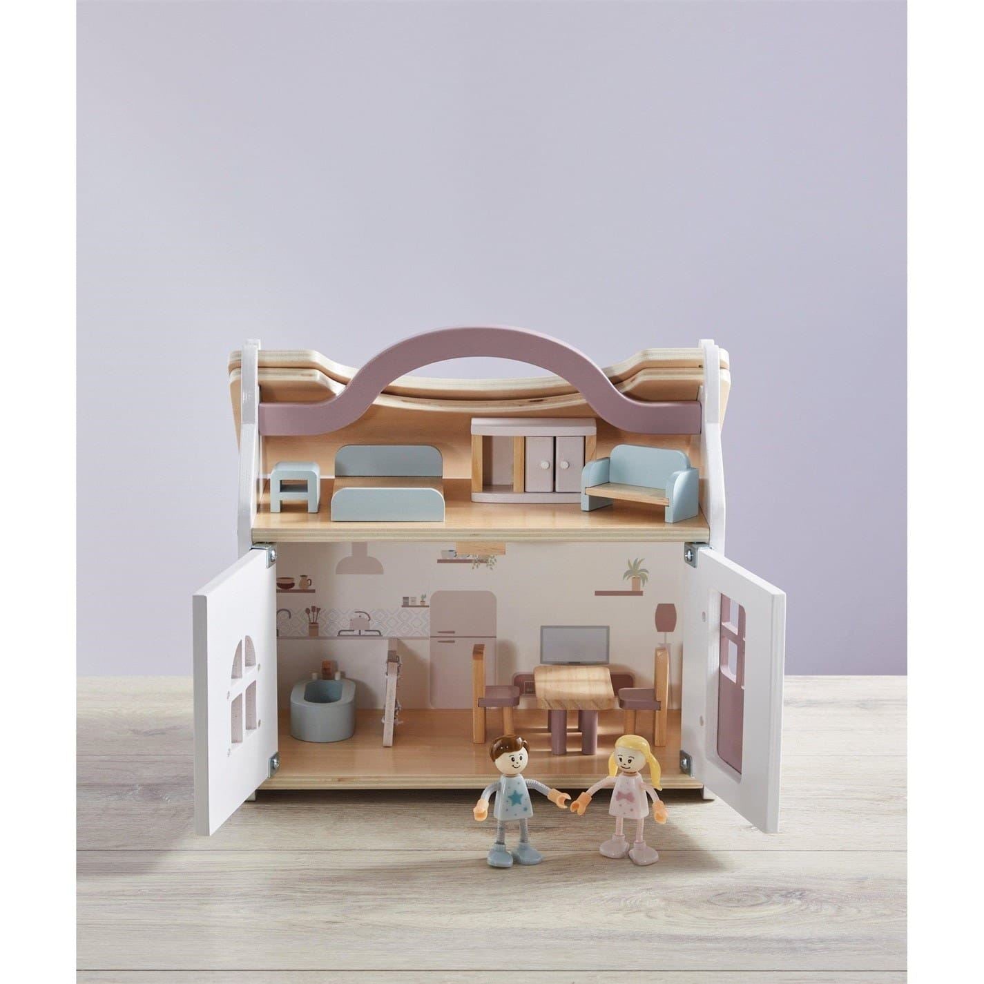 Toylife Wooden Portable Dolls House