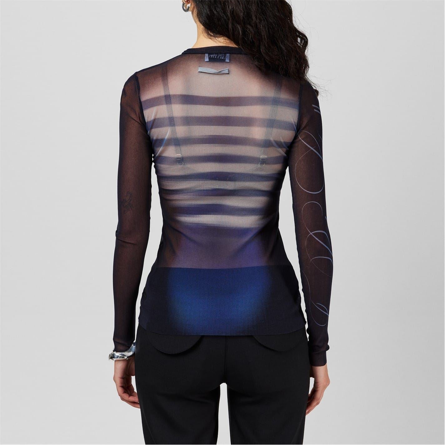 Jean Paul Gaultier Slim Fit Crew Neck Long Sleeve T-Shirt