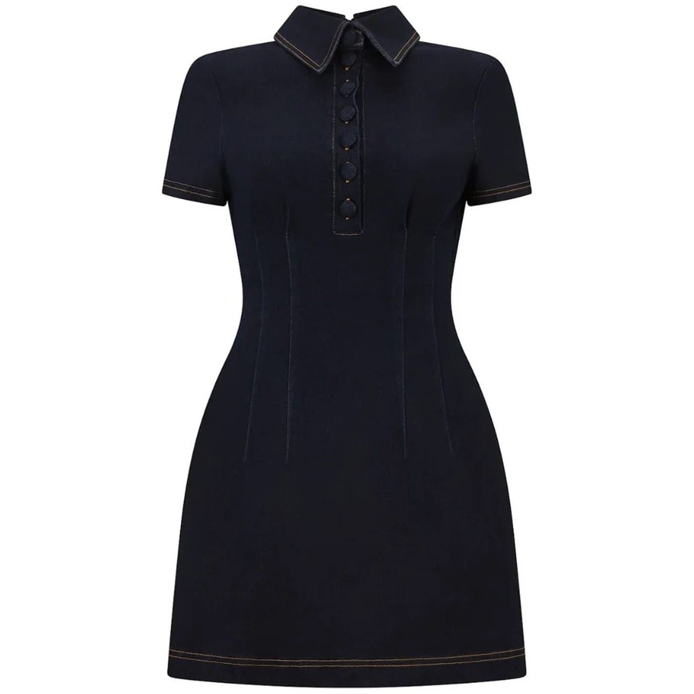 Odd Muse Odd Mus Collared Mini Shirt Dress
