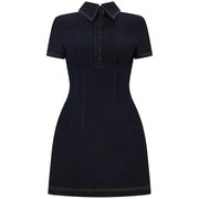 Odd Muse Odd Mus Collared Mini Shirt Dress