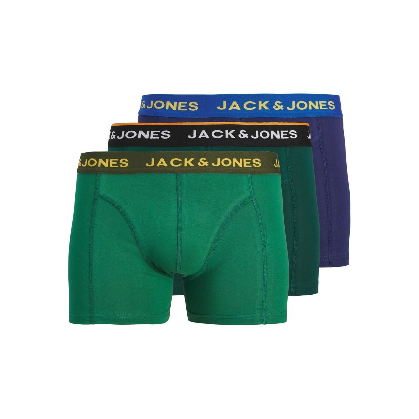 Jack and Jones 3 Pack Plain Design Boxer Briefs