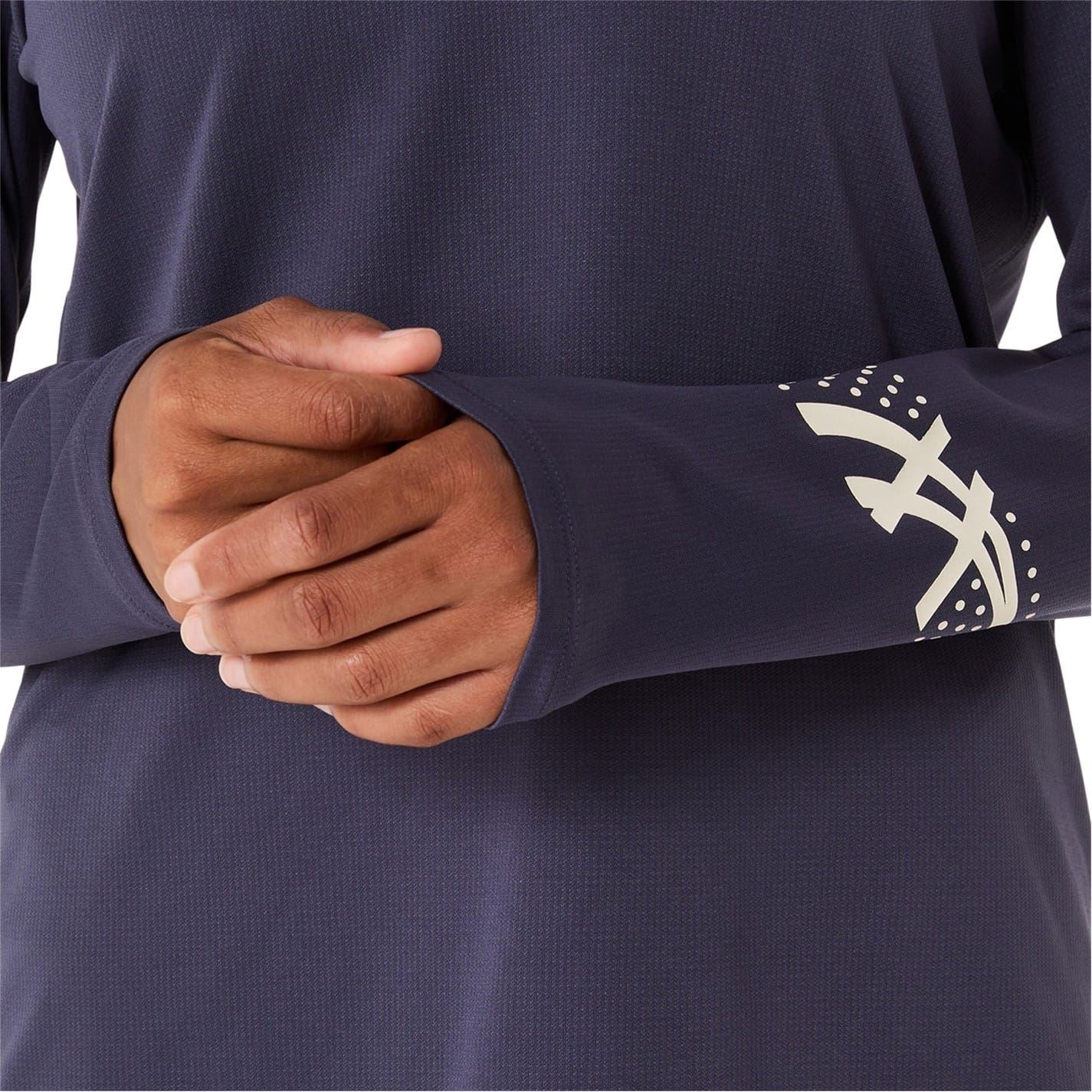 Asics Womens Icon Half Zip Ls Top Running