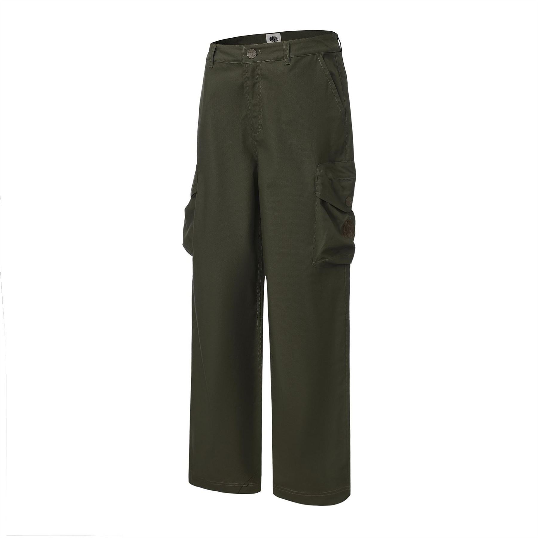 Pretty Green Mens Green Cargo Trousers