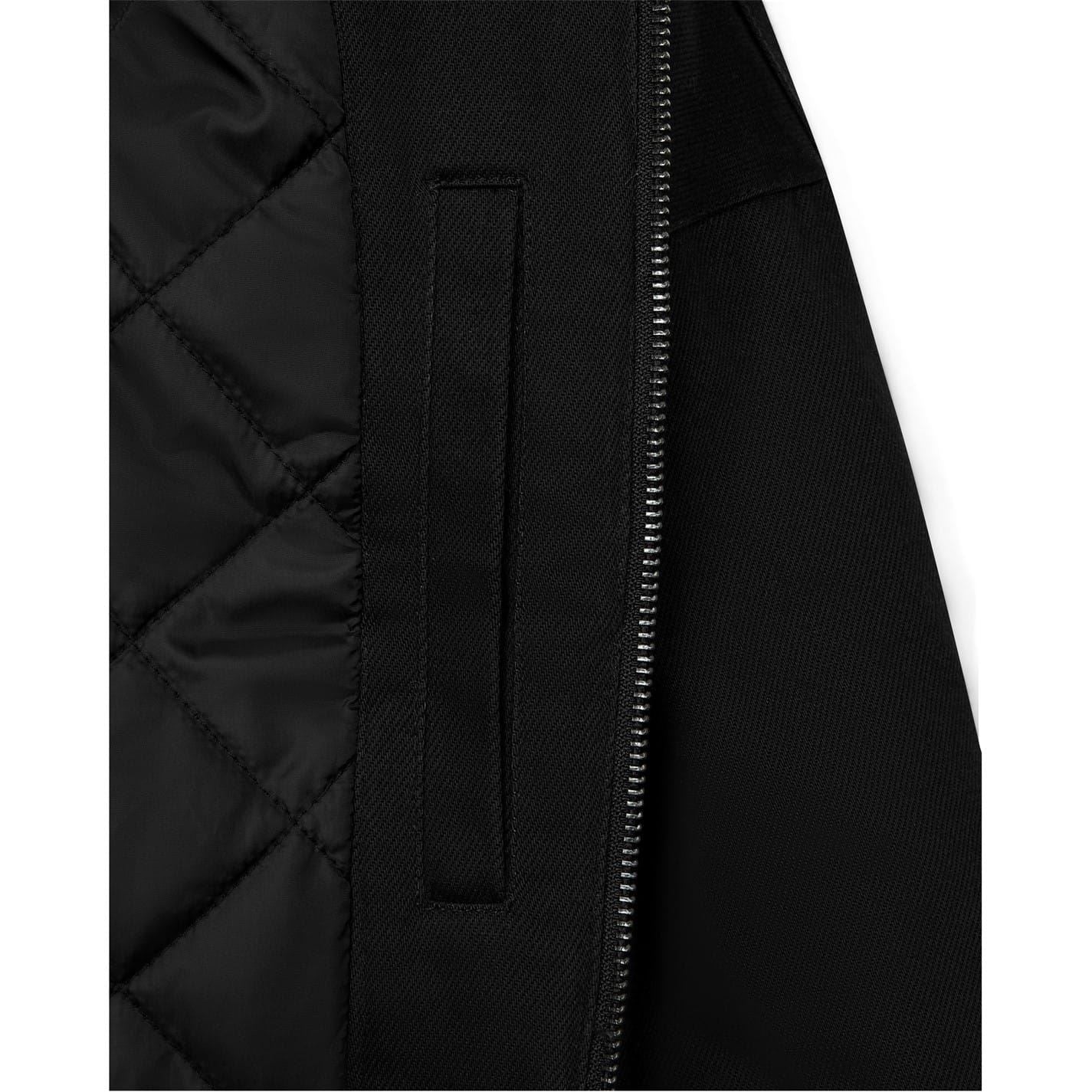 No Fear Bold Logo Snap Button Bomber Jacket with Ribbed Cuff