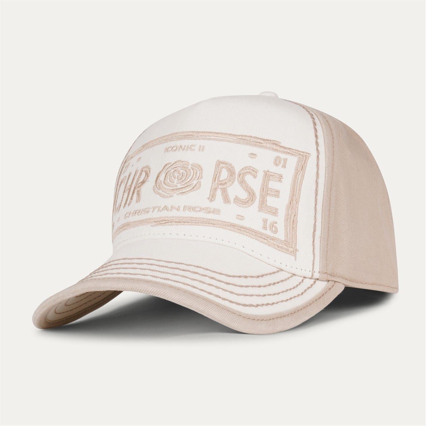 Christian Rose Vintage Plate Sketch Trucker Cap