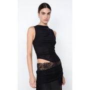 Bec and Bridge Rita Asymmetric High Neck Sleeveless Maxi Dress