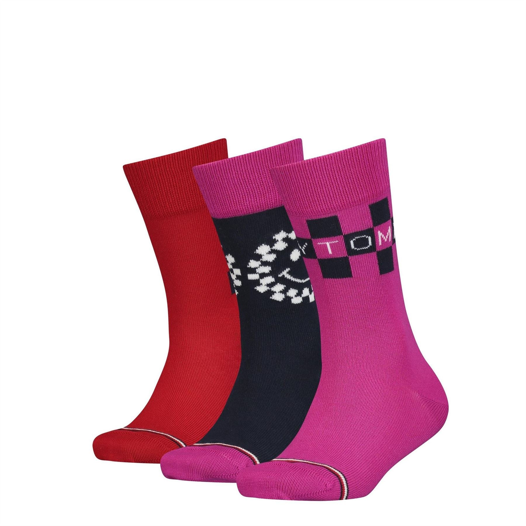 Tommy Hilfiger 3 Pack Lettering Crew Socks