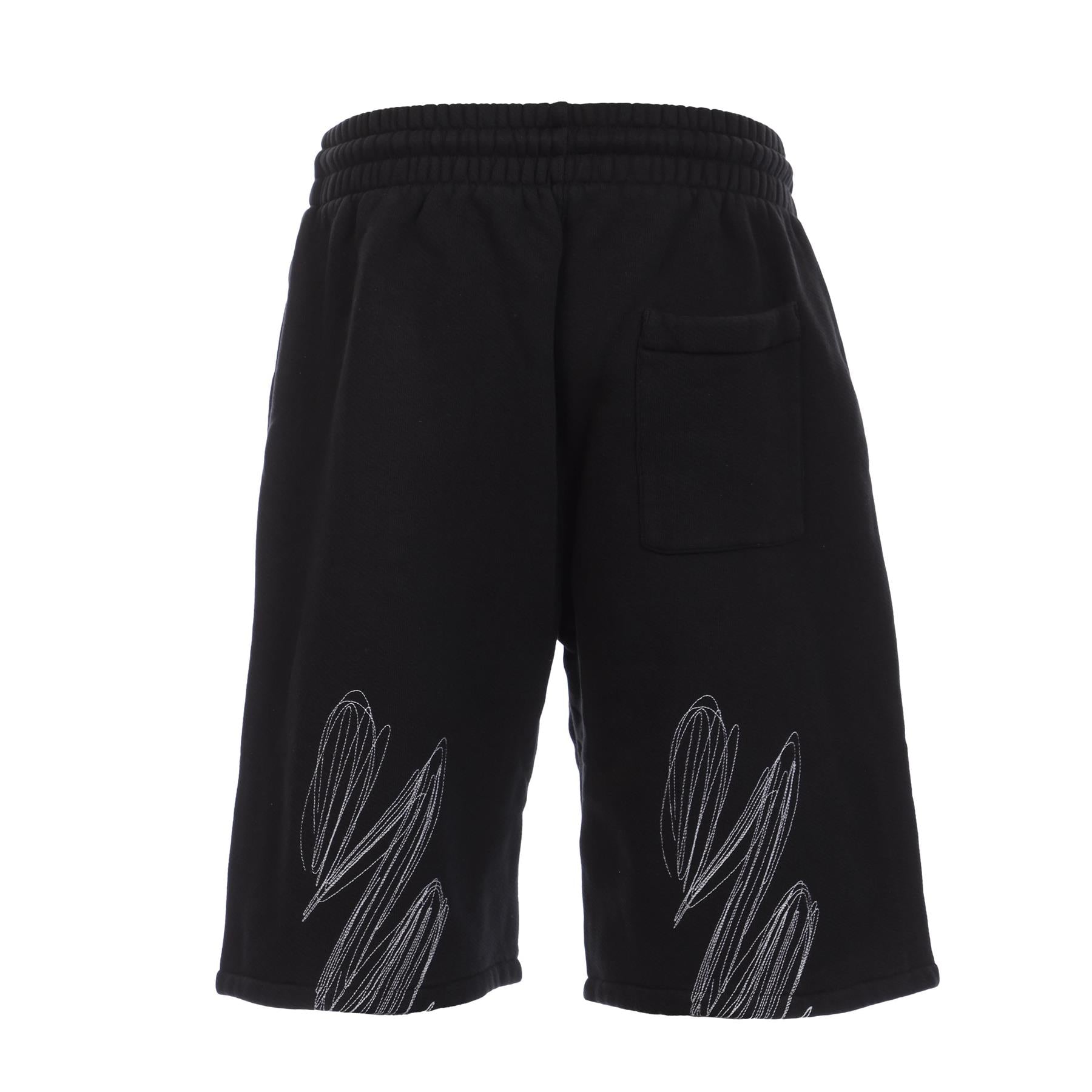 Off White Scribble Diagonals Sweat Shorts