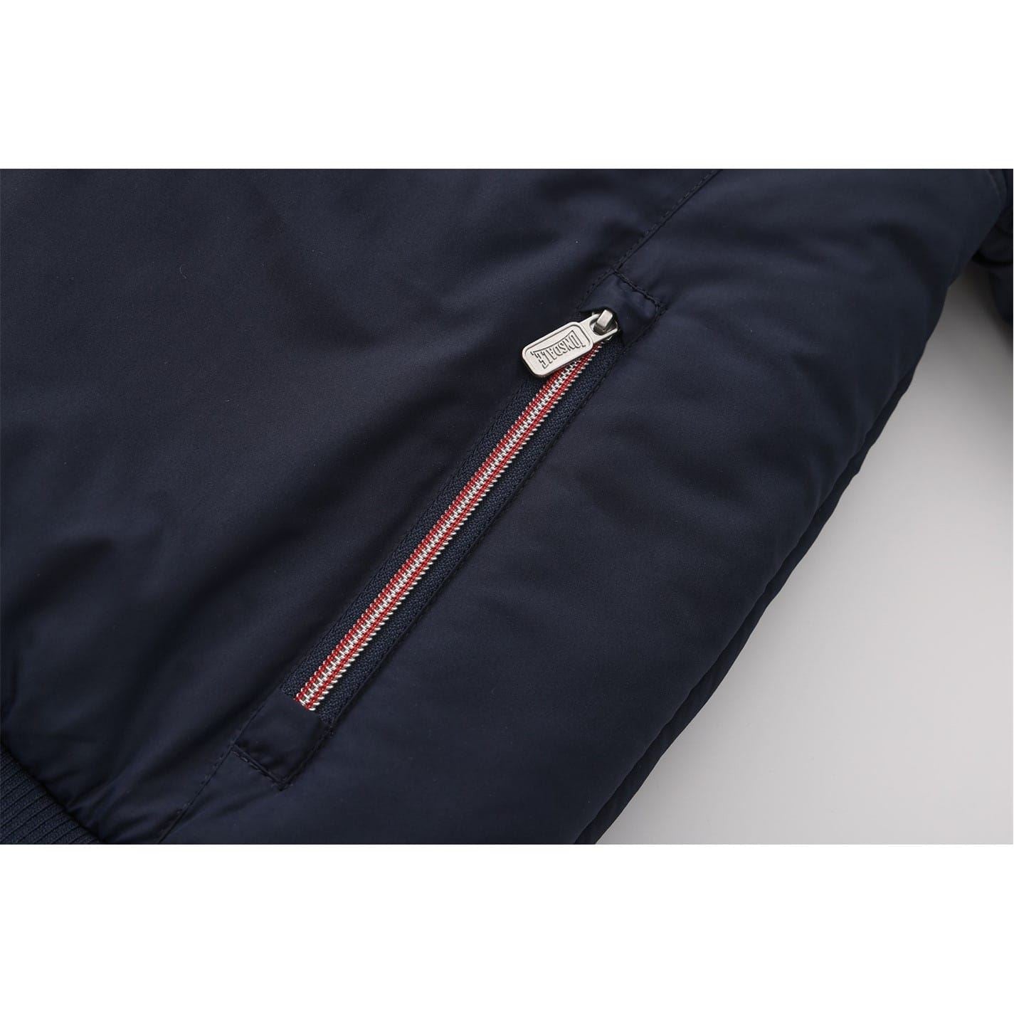 lonsdale C And S Stripe Patterned Ribbed Cuff Bomber Jacket