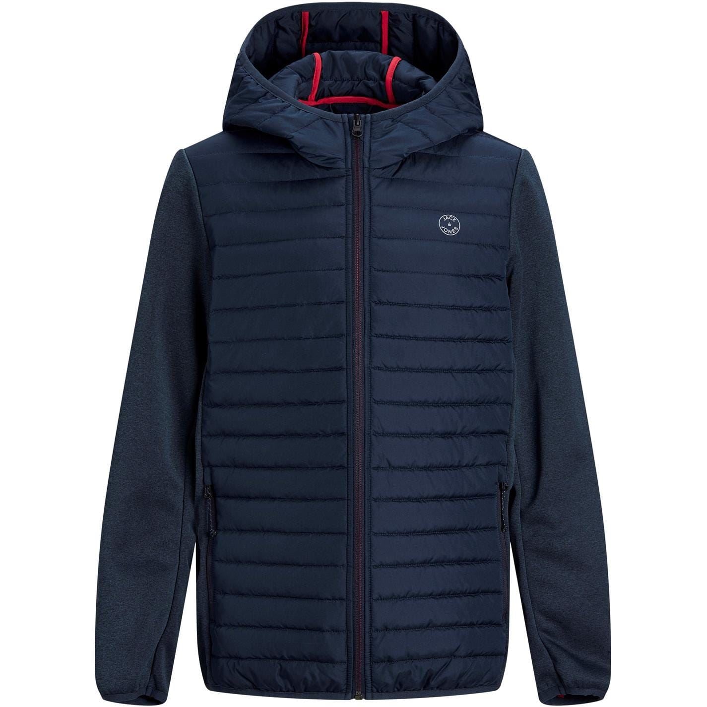 Jack and Jones Multi Quilted Hood Jacket Junior