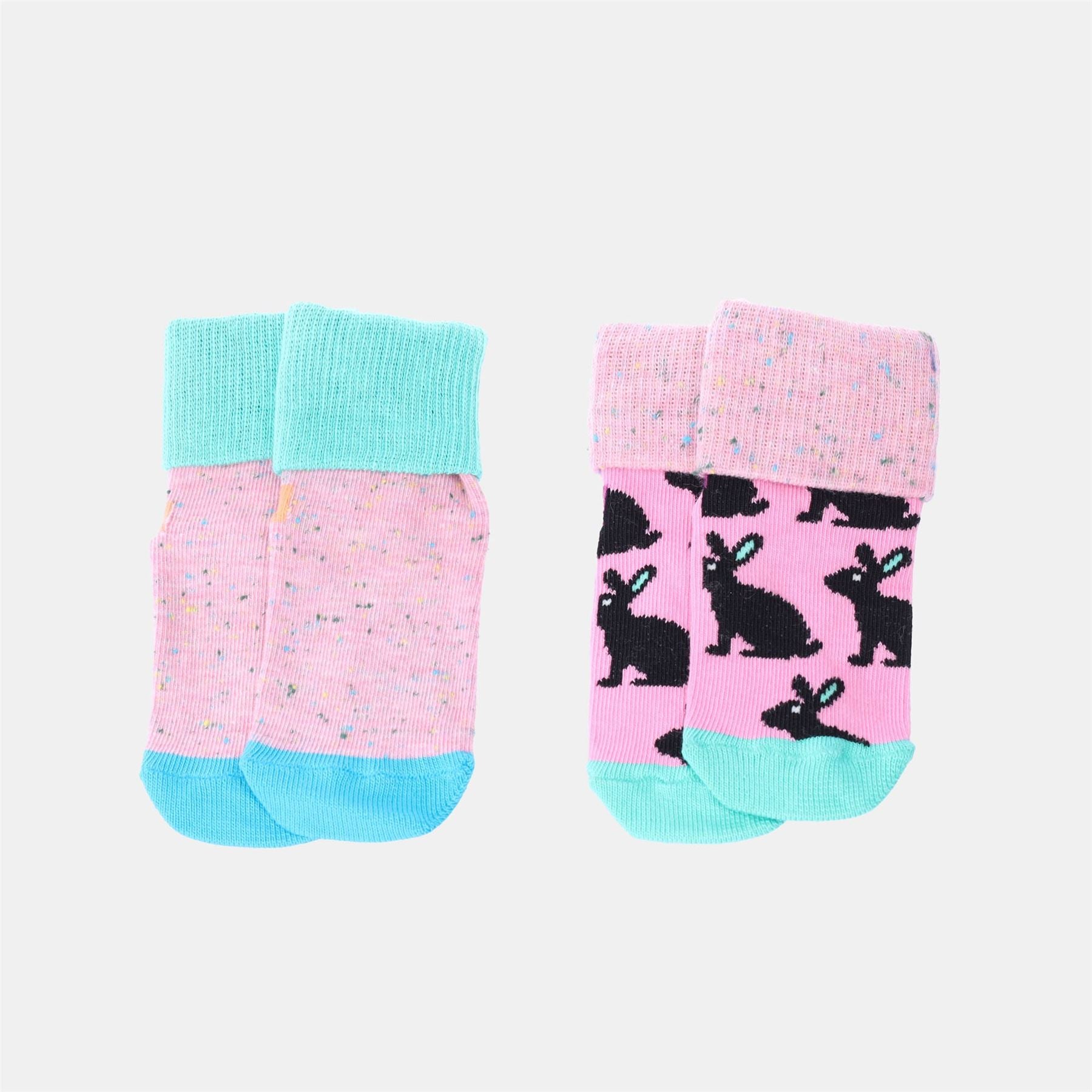 Happy Socks Infants 2 Pack of Bunny Anti-Slip Socks