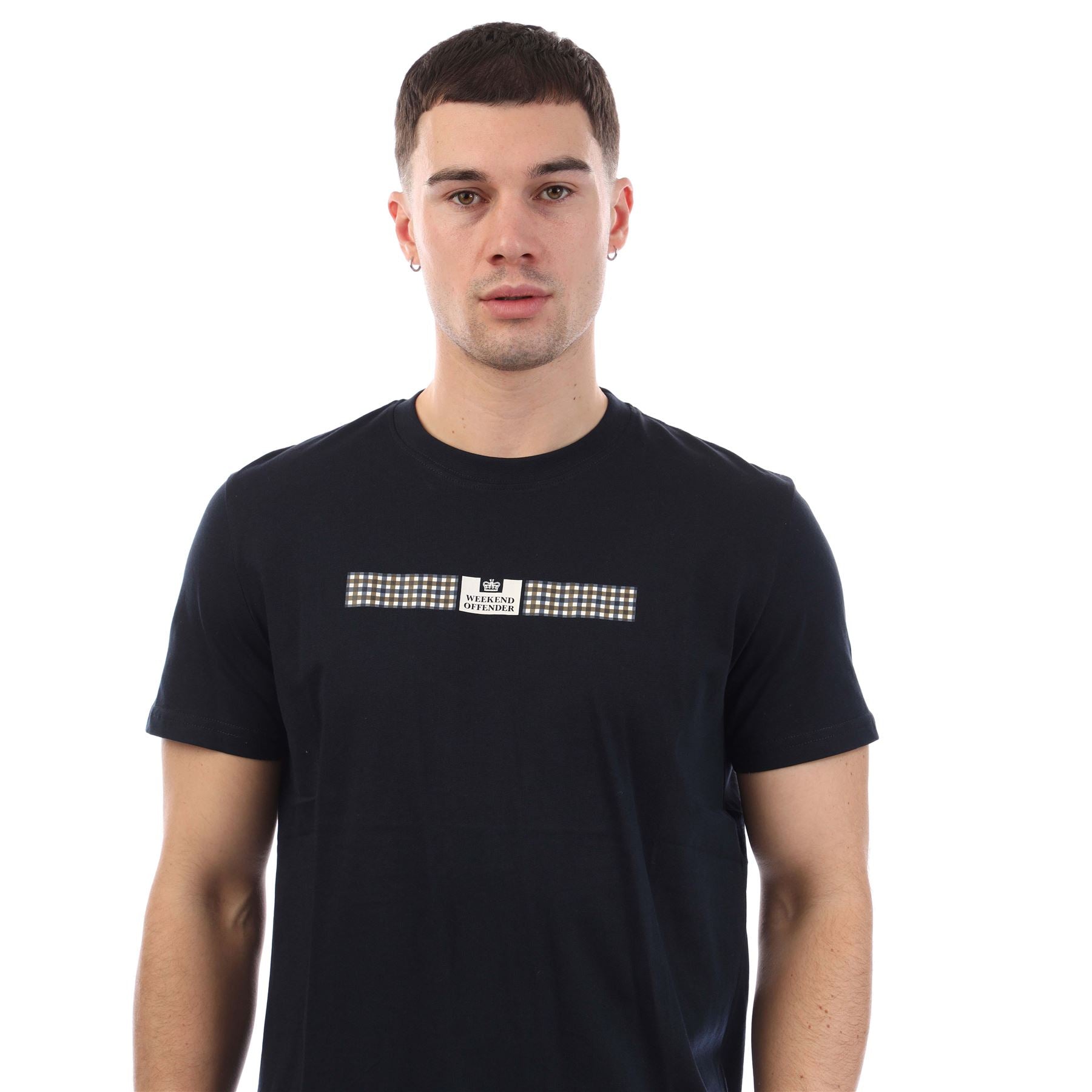 Weekend Offender Mens Shareck Check T-Shirt