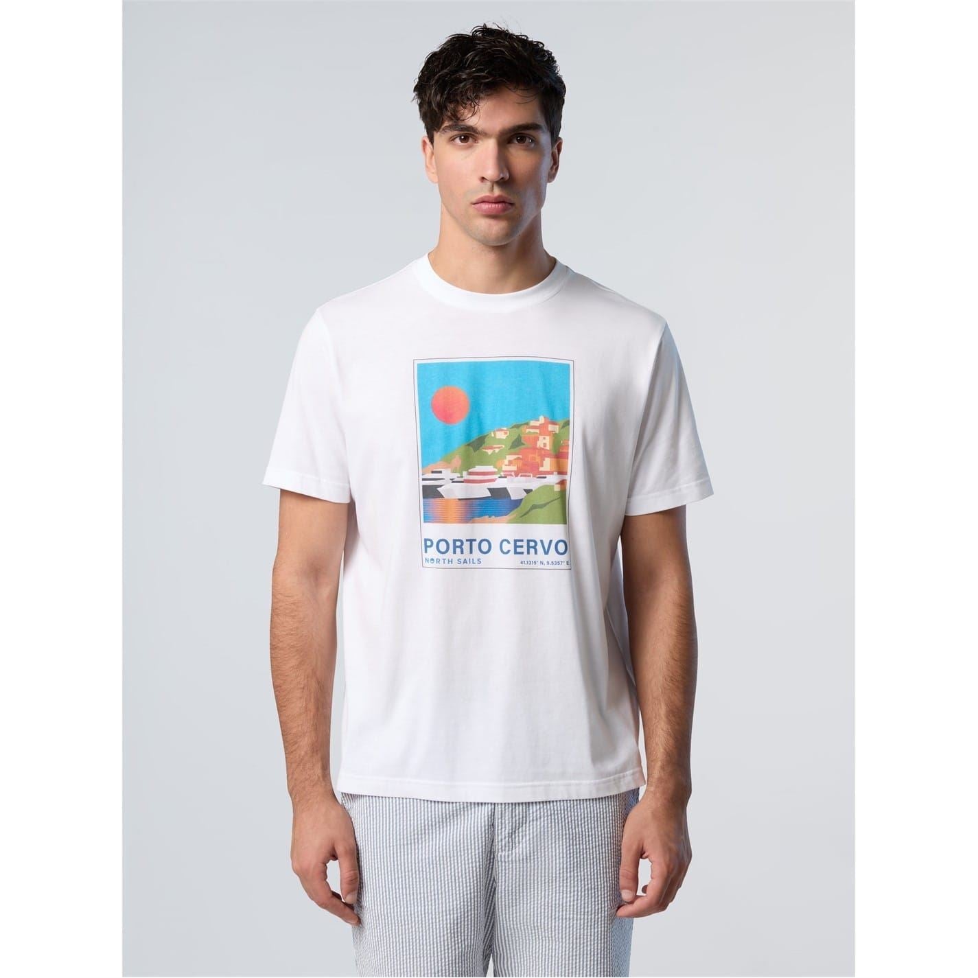 North Sails Geographic Print Crew Neck Regular Fit T-Shirt