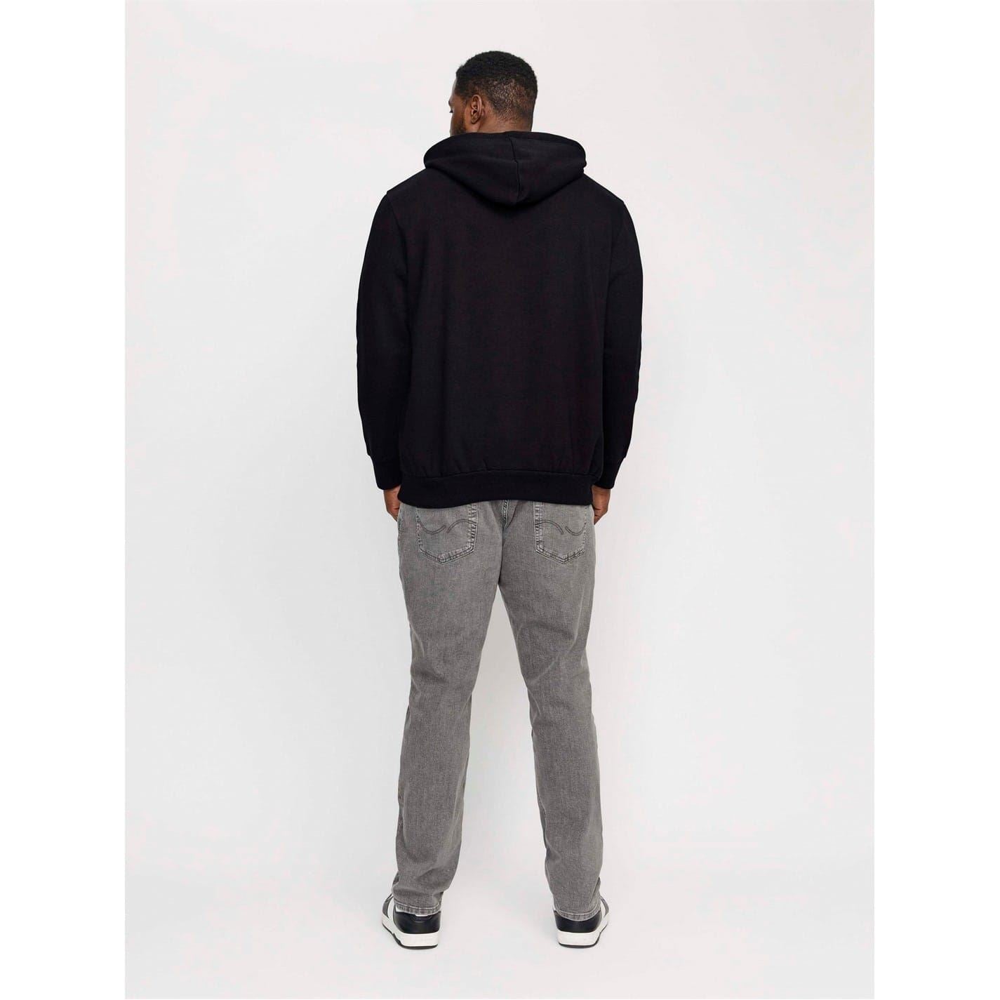 Jack and Jones Logo Hooded Neck Kangaroo Pocket Sweatshirt