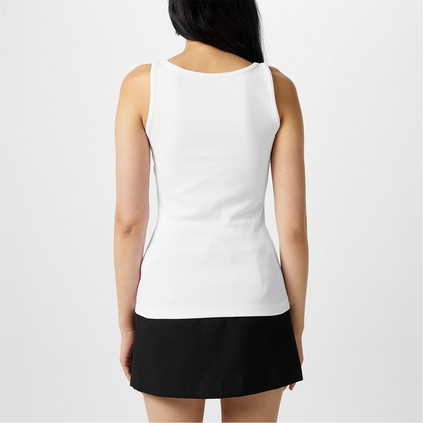 Versace Icon 90s Vintage Logo Ribbed Tank Top