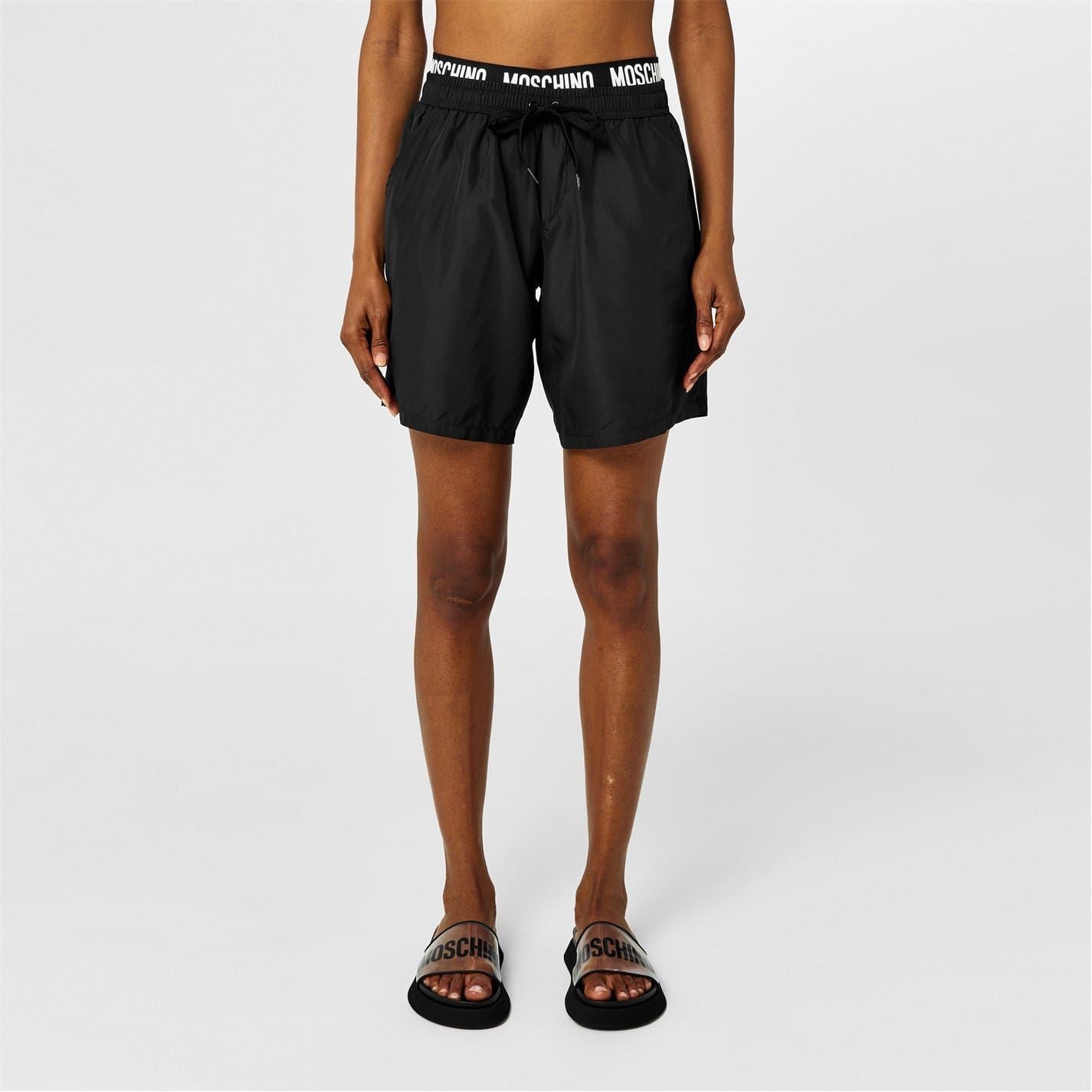 Moschino Plunging Neck Relaxed Fit Swim Short