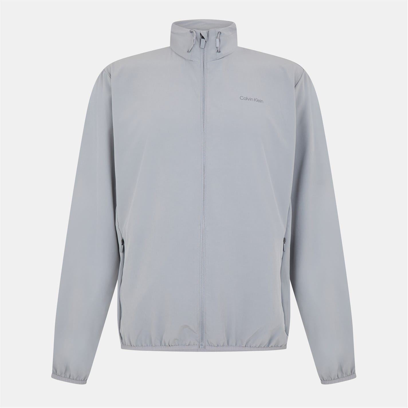 Calvin Klein Golf Solid Patterned Zip Neck Windbreaker