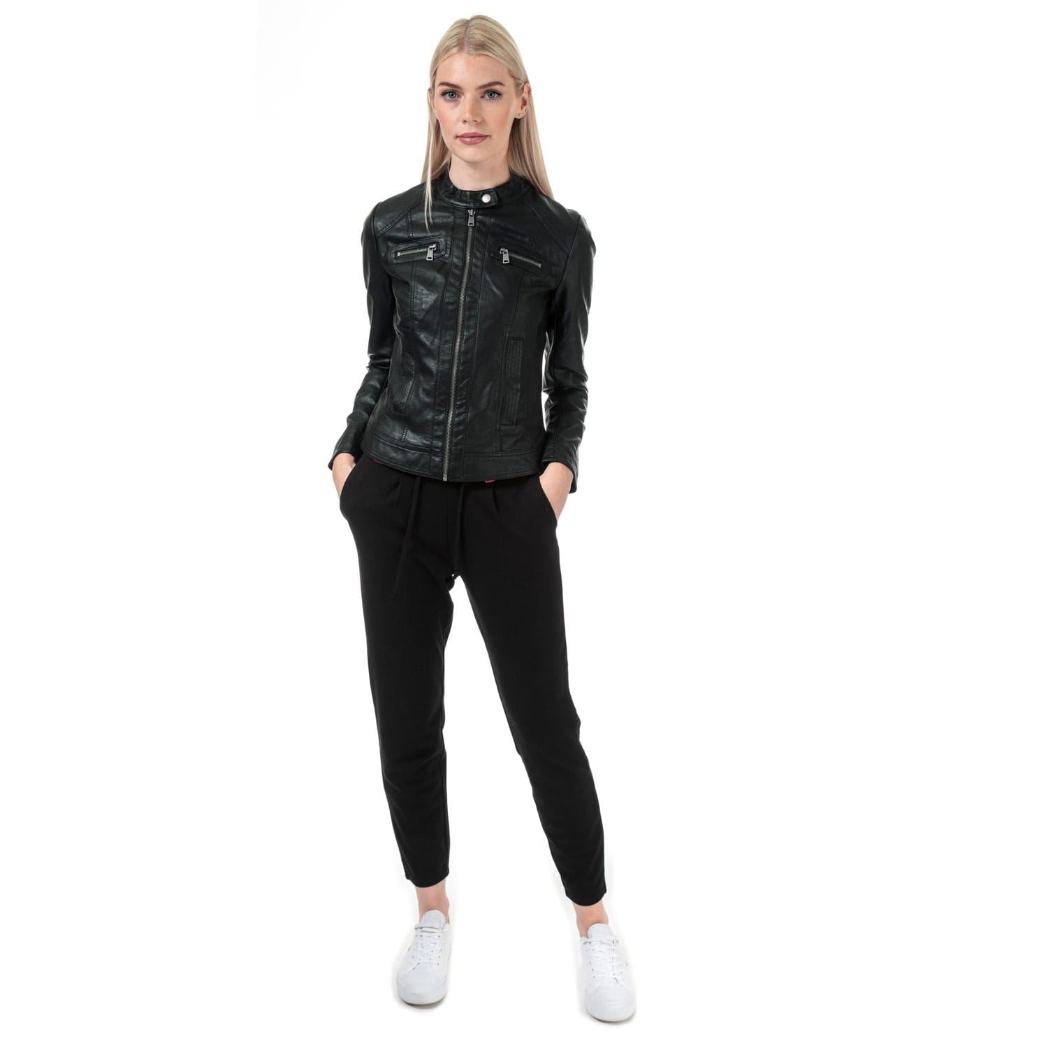 Only Bandit Faux Leather Biker Jacket