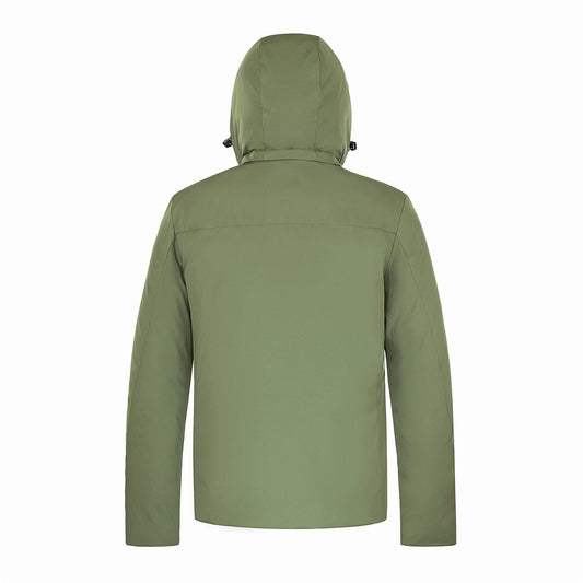 Cape Heights Solid Patterned Hooded Puffer Jacket