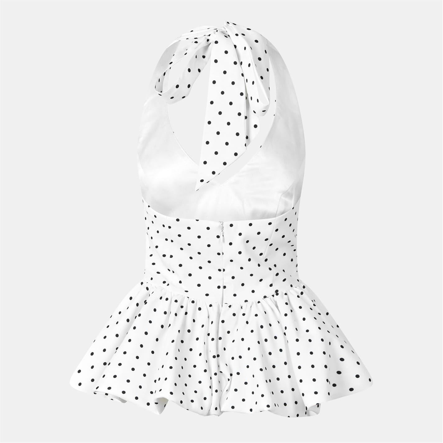 Odd Muse The Ultimate Muse Polka Dot Peplum Top