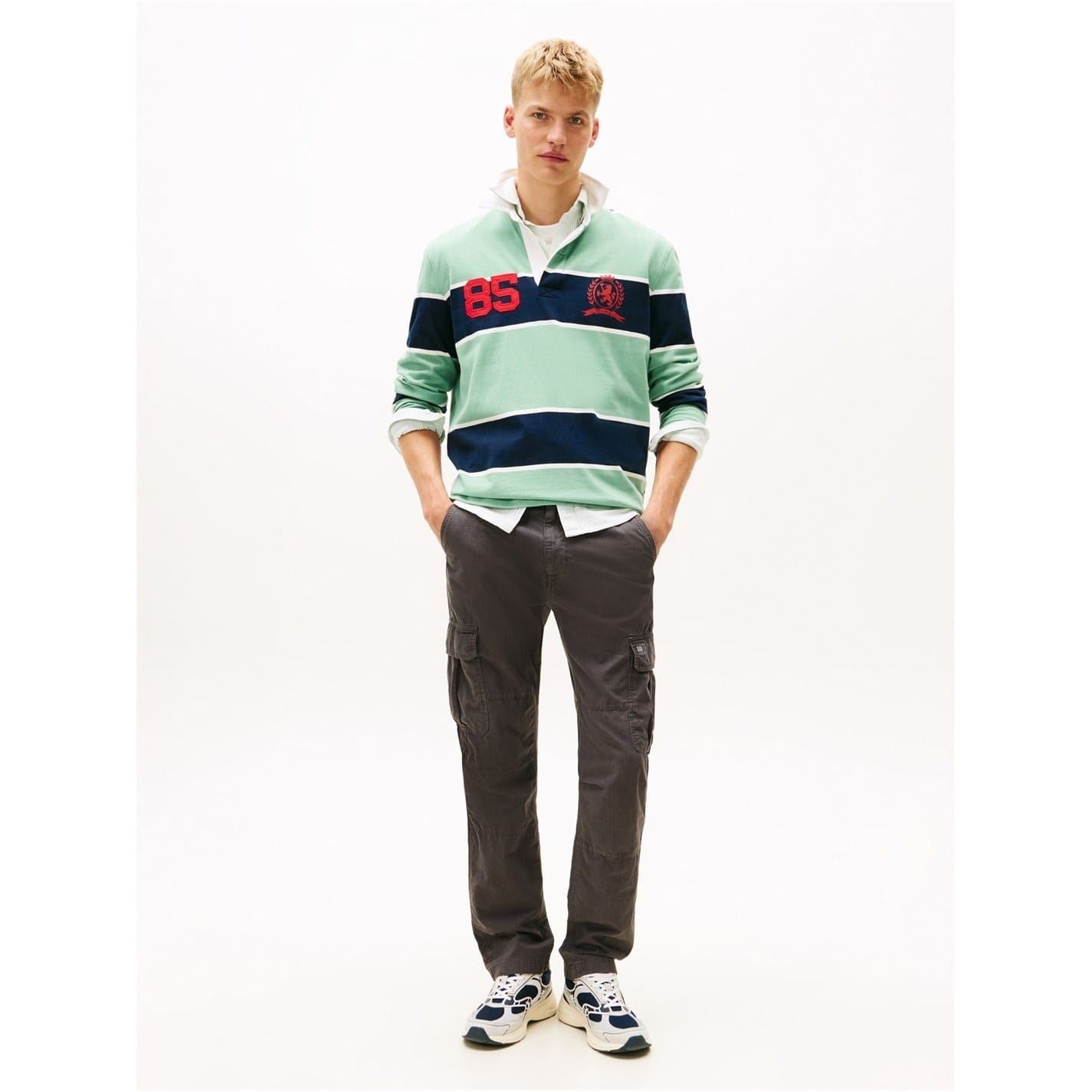 Tommy Jeans Solid Patterned Ryan Cargo Combat Pants