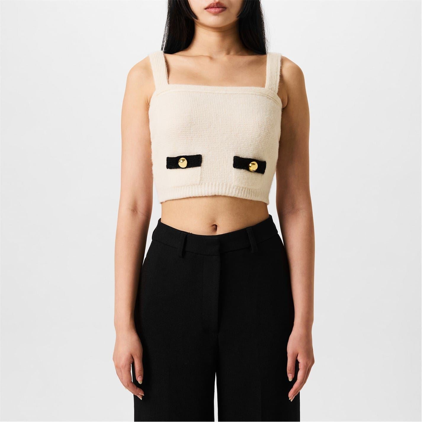 Alessandra Rich Knit Bralette Top