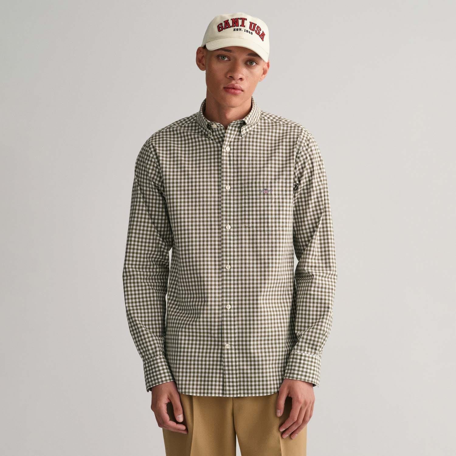 Gant Regular-Fit Classic Gingham Poplin Shirt