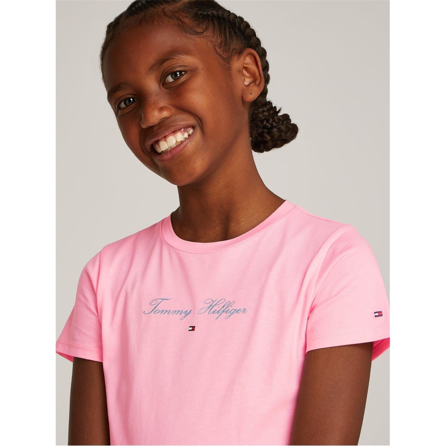 Tommy Hilfiger Script Slim Short Sleeve Crew Neck T-Shirt