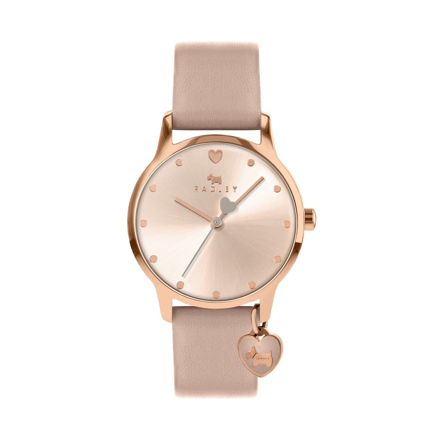 Radley Rose Gold Plated Leather Strap Fashion Analogue Watch