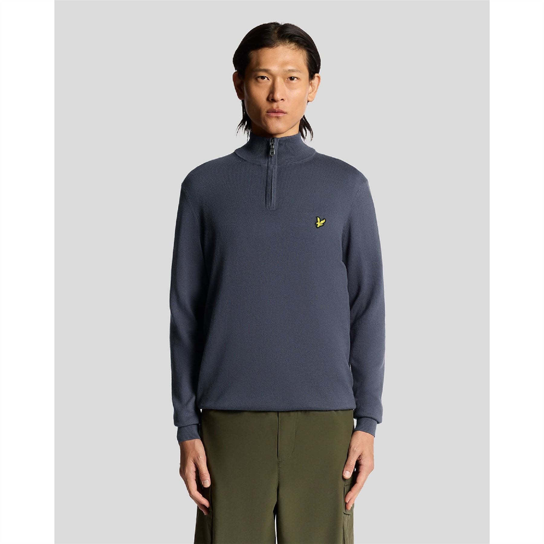Lyle And Scott Cotton Merino Quarter Zip Jumper