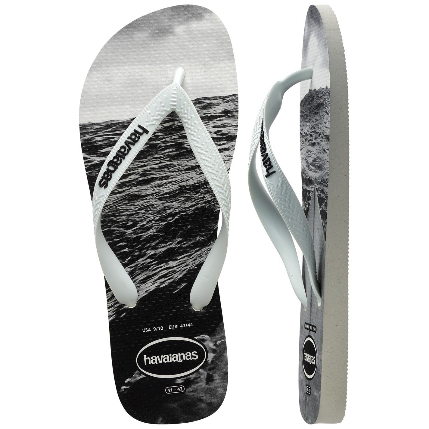 Havaianas Womens Hav. Hype White White Black Black 3 Flip Flops