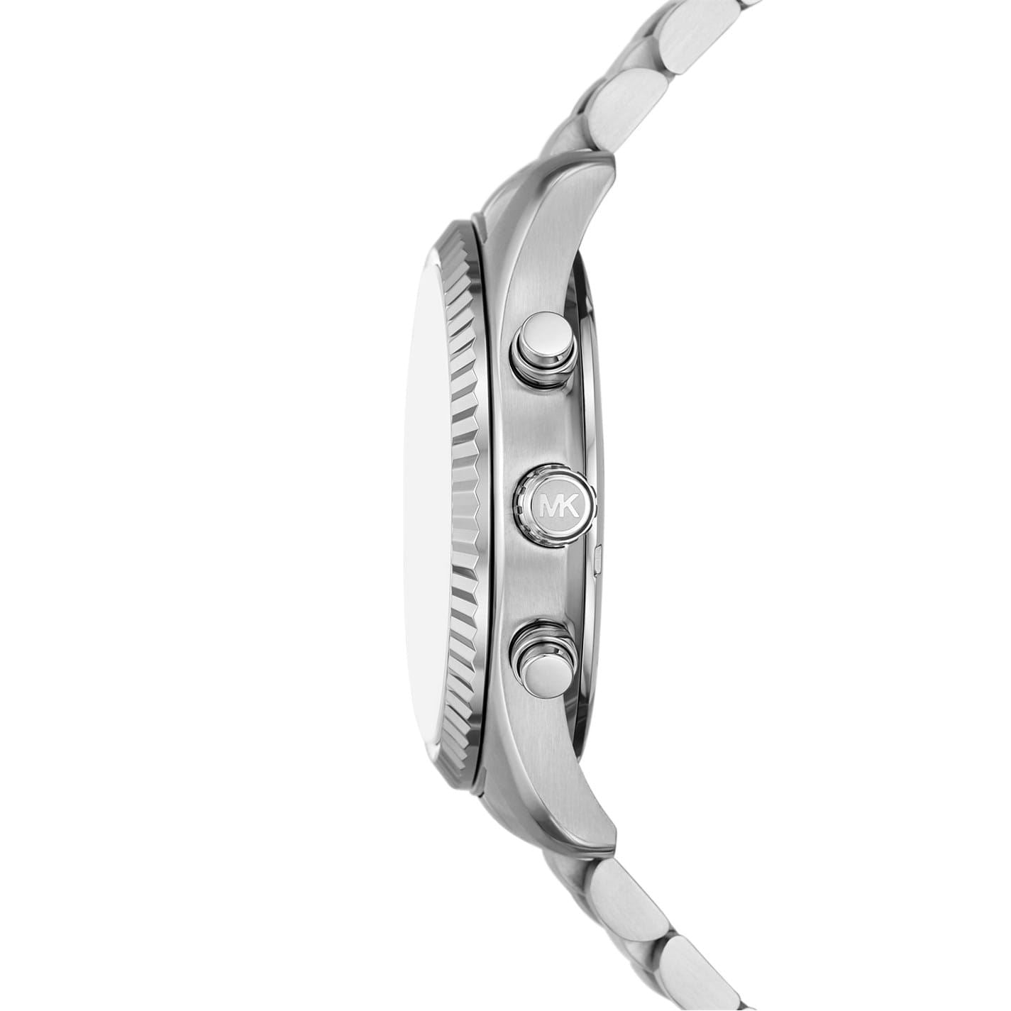 Michael Kors Kors Lexington Chronograph Stainless Steel Watch And Card Case Gift Set Mk1091set