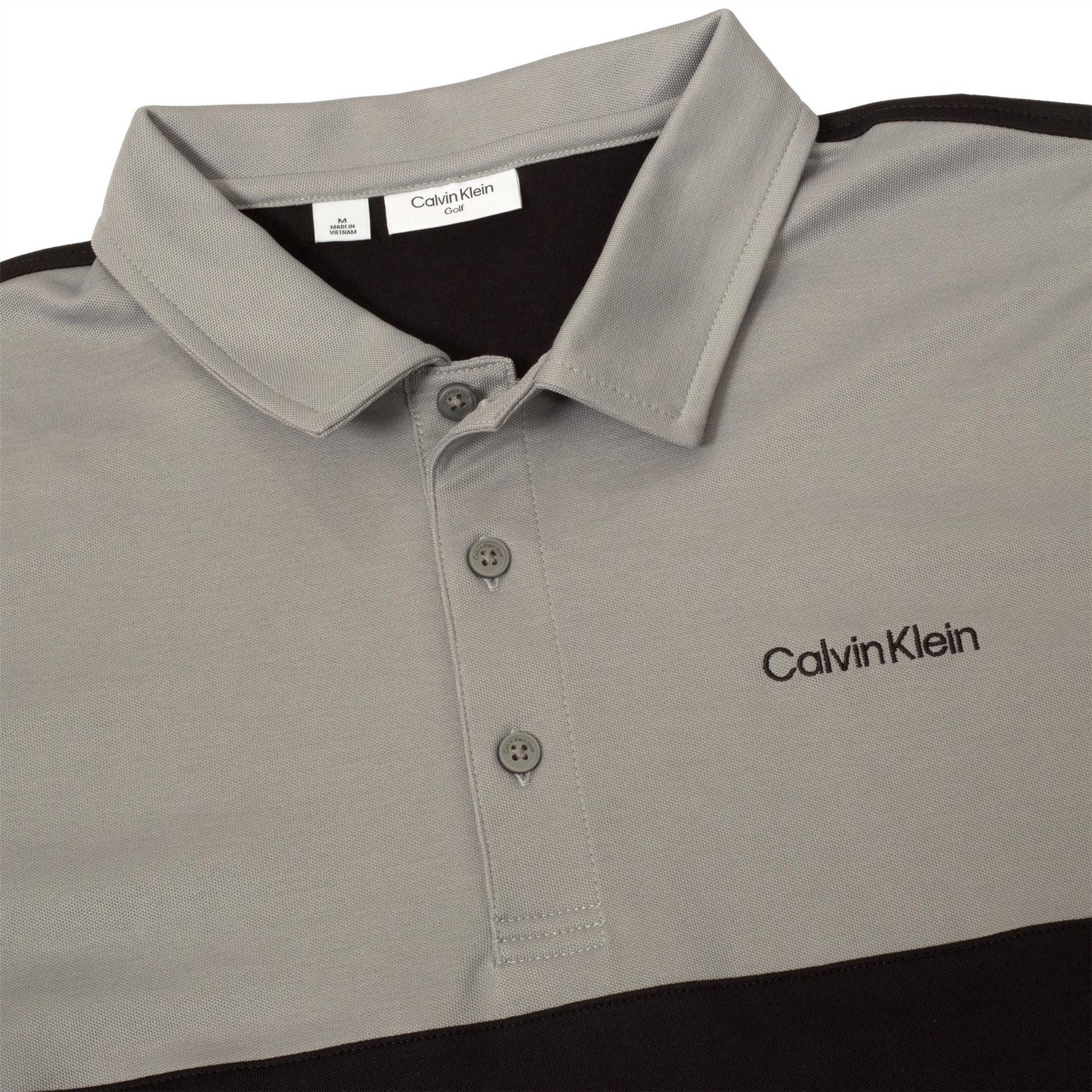 Calvin Klein Golf Embroidered Collared Neck Short Sleeve Polo Shirt