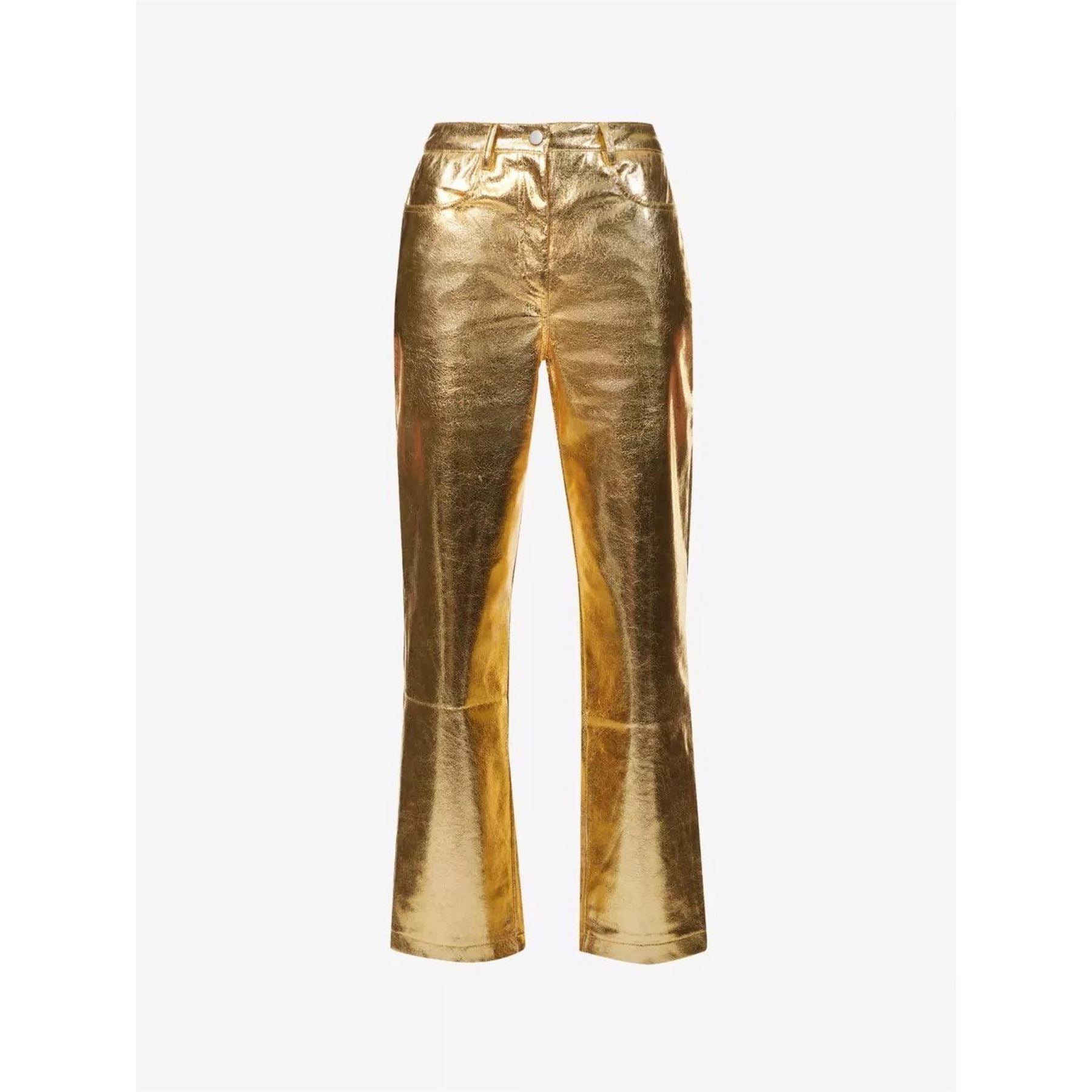 Amylynn Lupe Metallic Patterned Straight Trousers