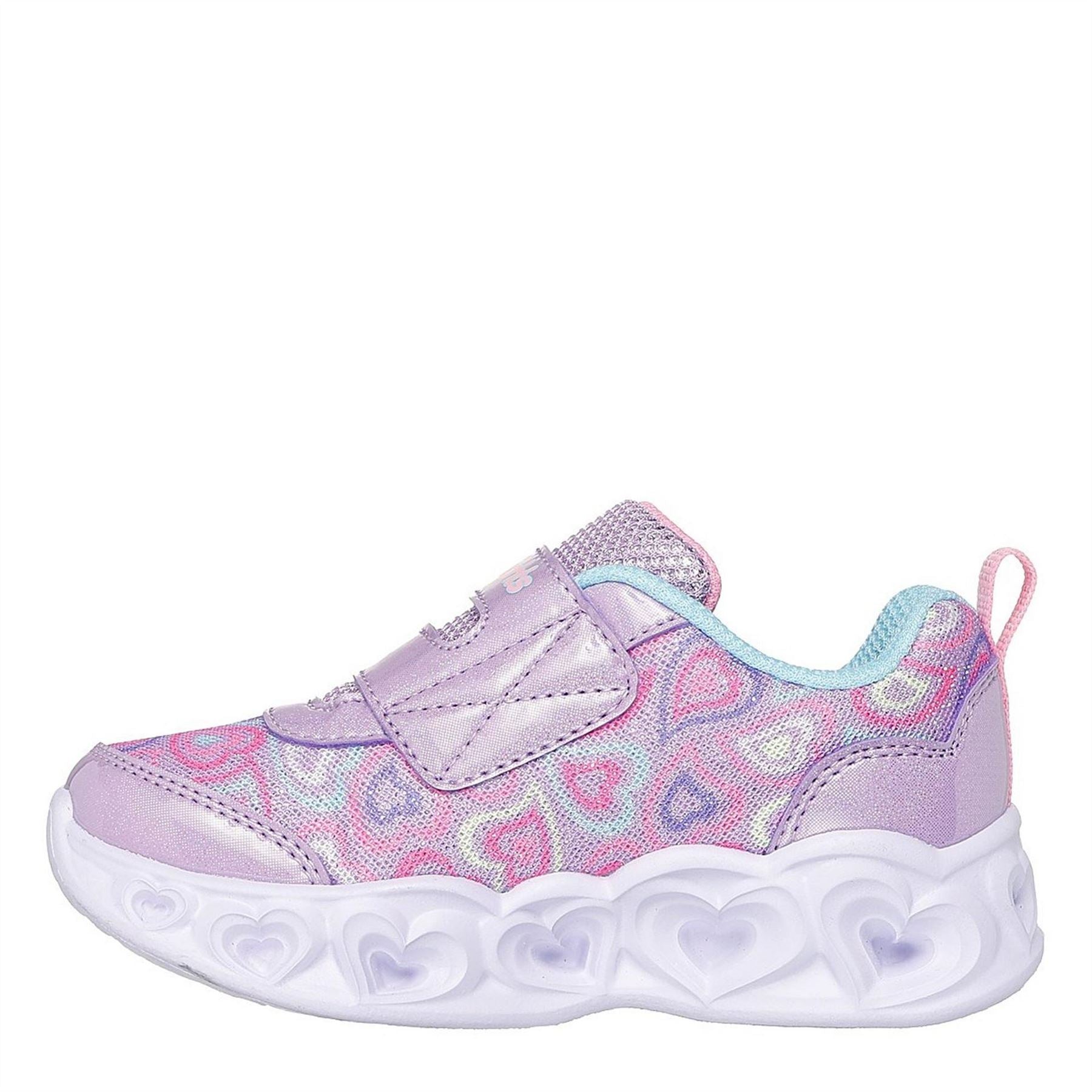 Skechers Heart Lights   Boogie Land Light Up Trainers Girls