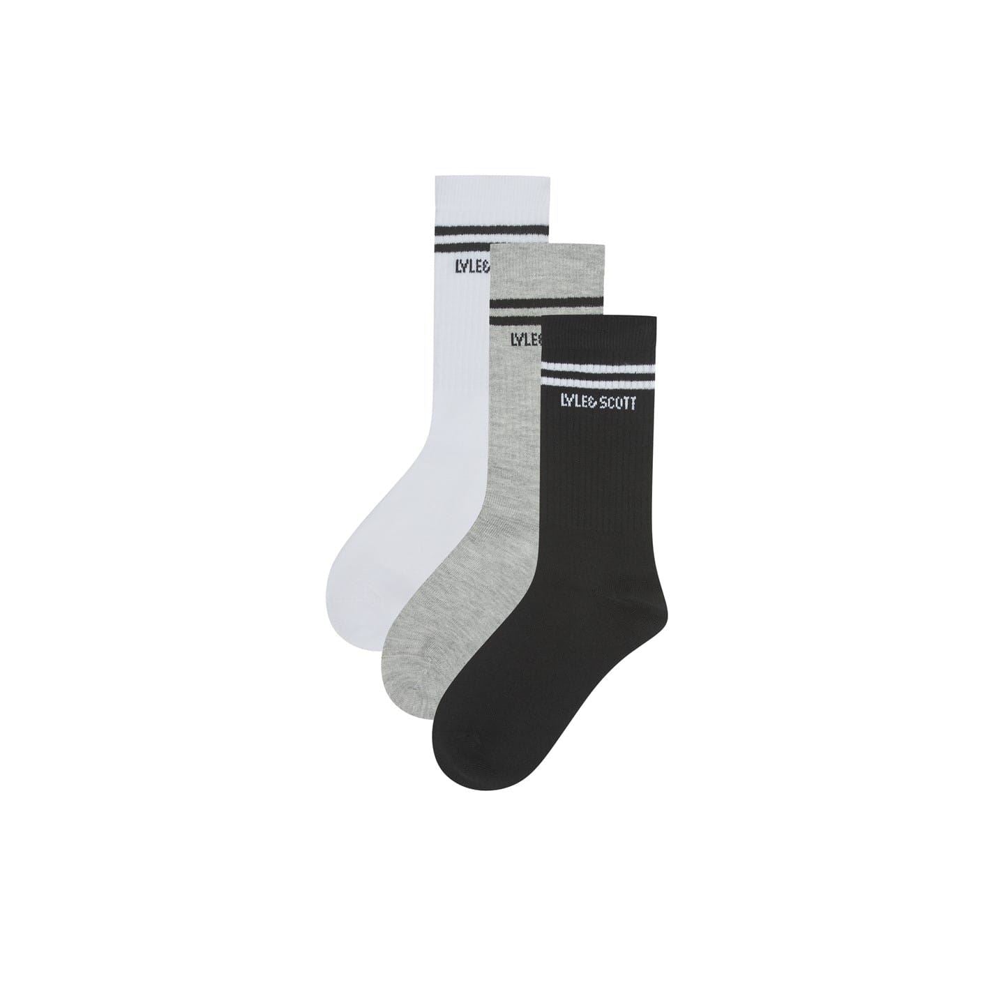 Lyle And Scott 3pk Crew Socks