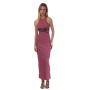 Off White Ribbed Long Dress