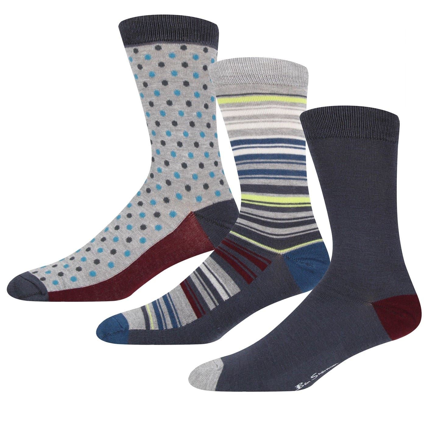 Ben Sherman Flonne 3 Pack Crew Socks