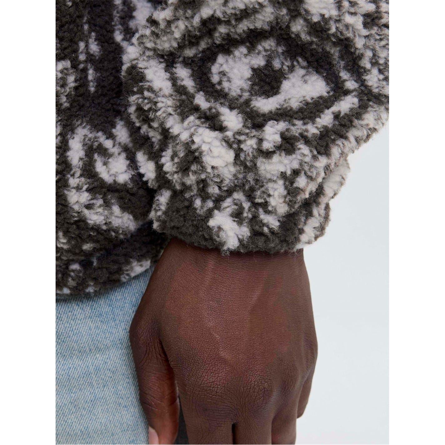 Jack and Jones Mens Paddy Teddy Half Zip Top