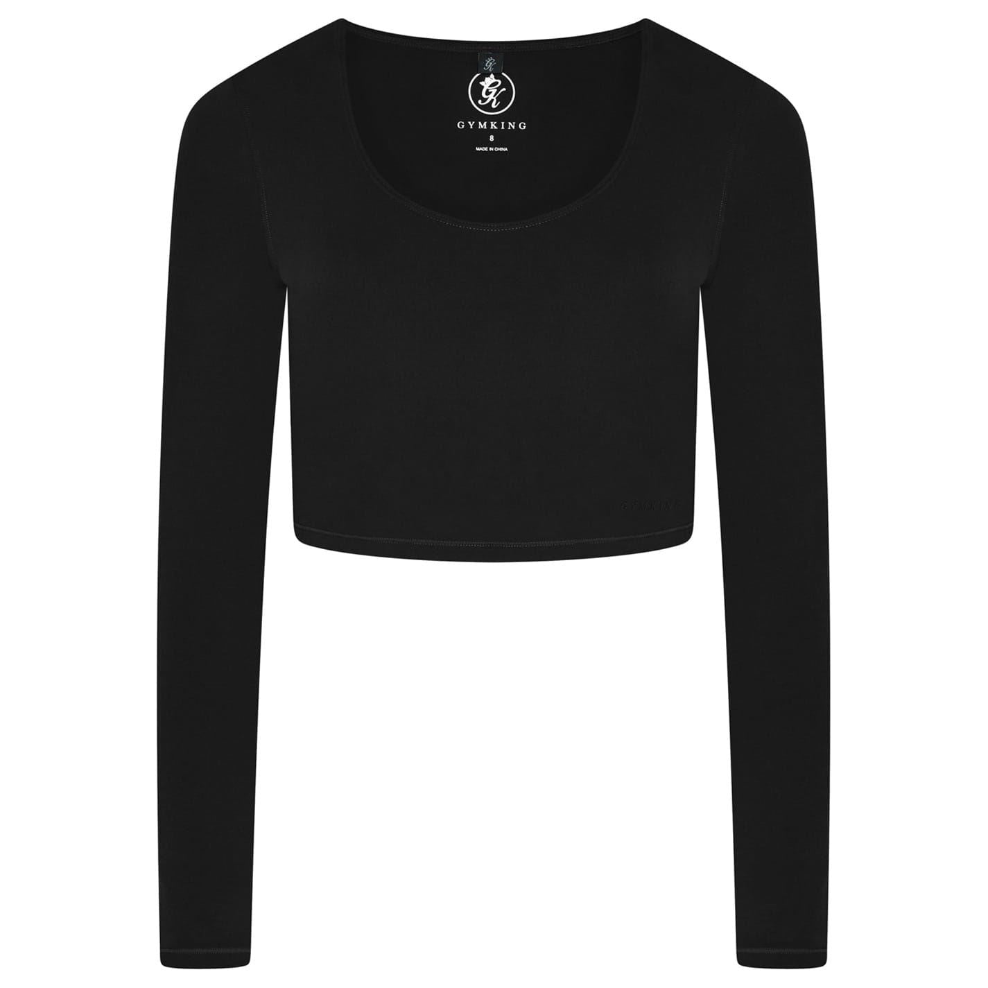 Gym King Luxe Cropped Scoop Neck Slim Fit T-Shirt