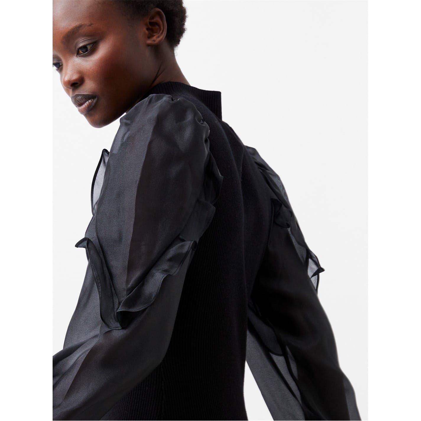 French Connection Krista High Neck Knee Length Bodycon Dress