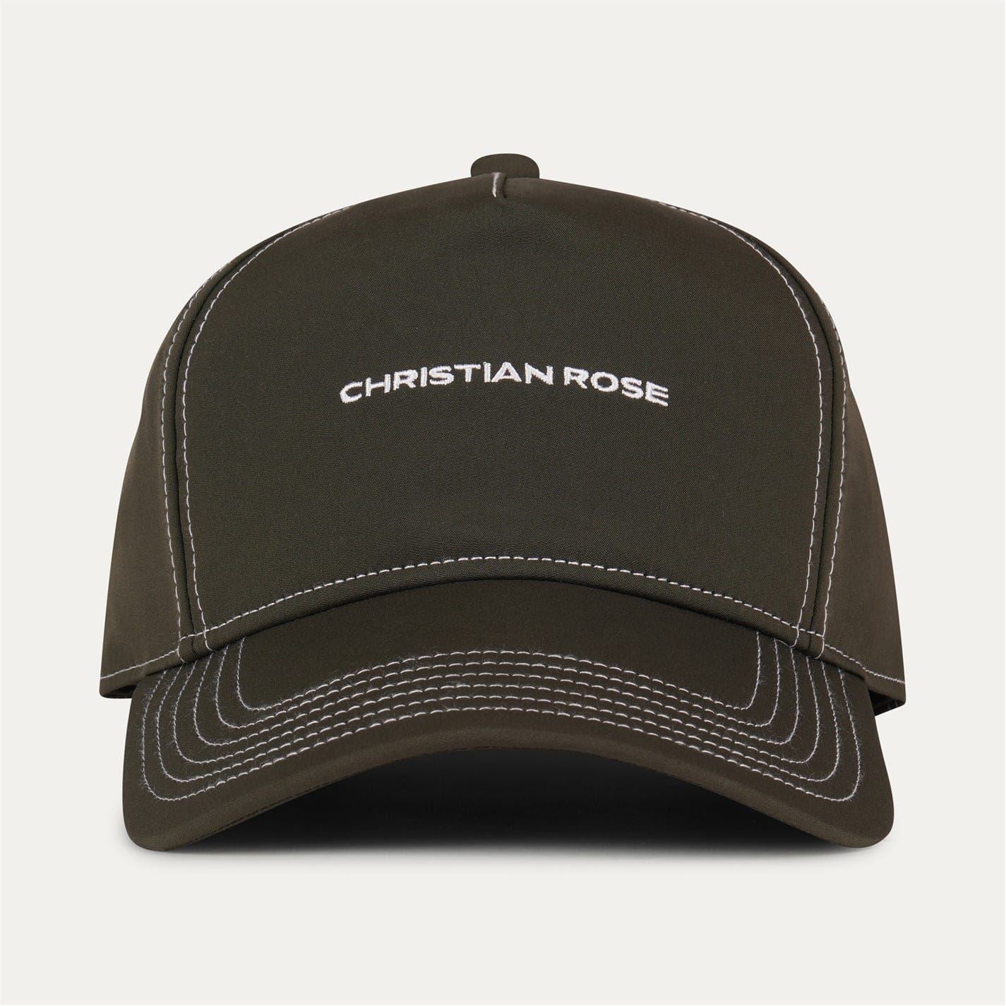 Christian Rose Nylon Unstructured Trucker Cap