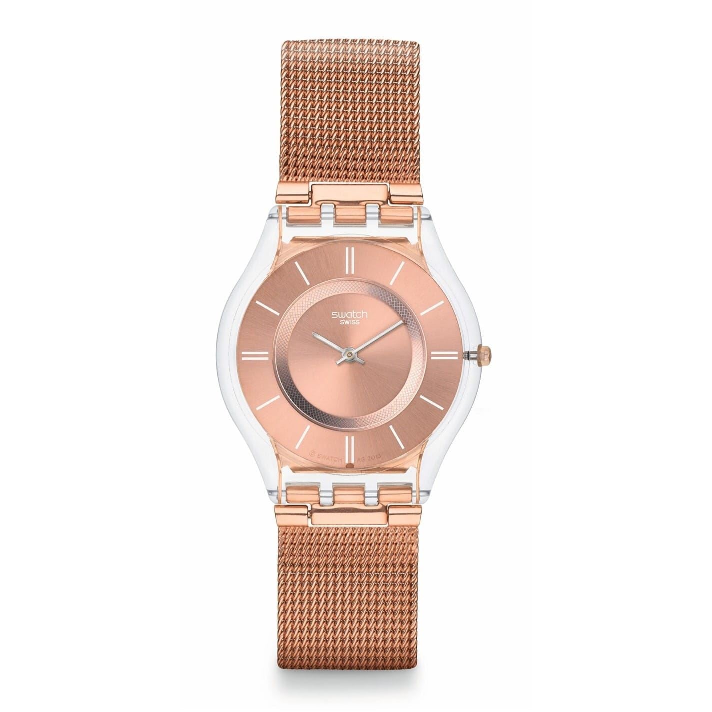 Swatch Hello Darling 62 Dress Steel Mesh Strap Analogue Watch