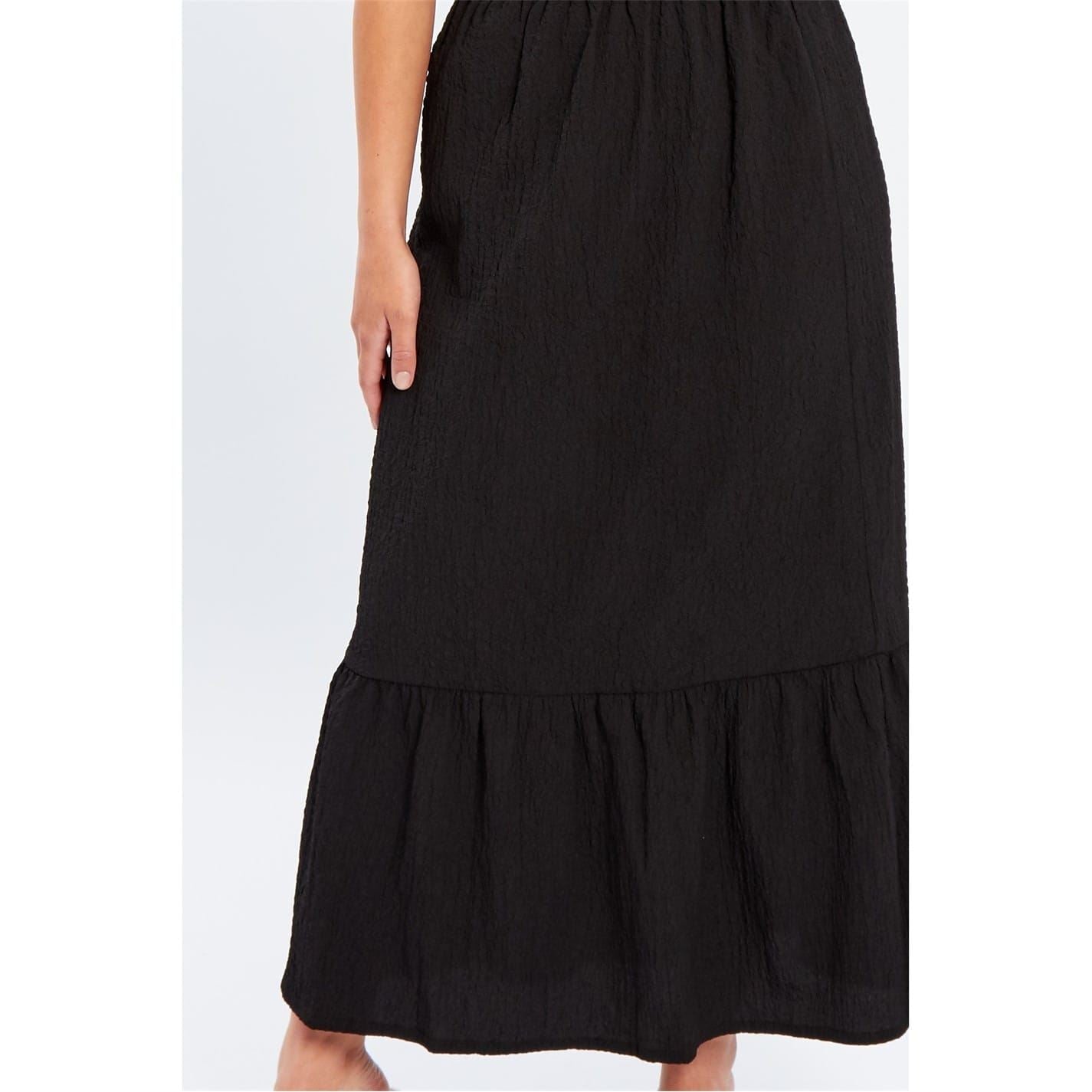Be You Tiered Midi Textured Skirt