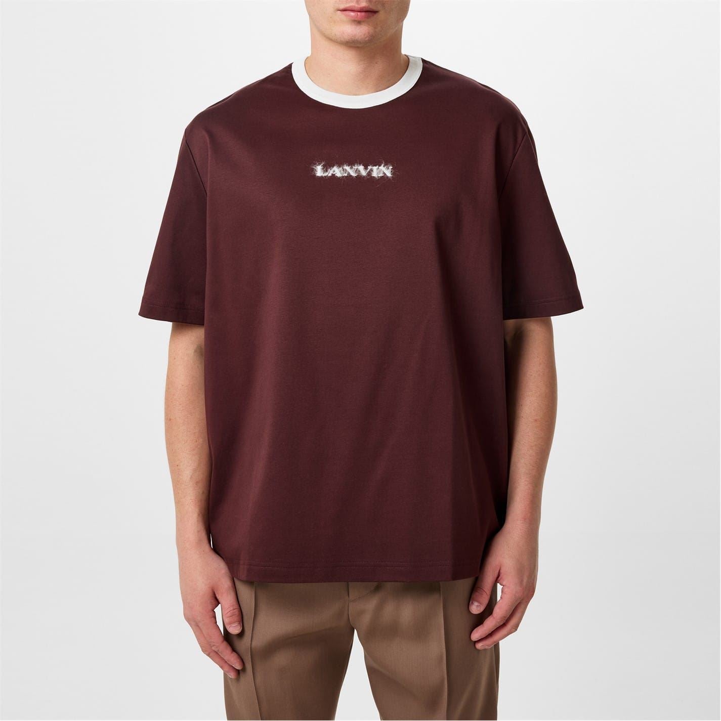 Lanvin Mohair Logo Lettering Regular Fit T-Shirt